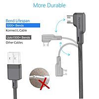 Portronics Konnect Core 3 – USB-A to Type-C Cable, 1.5m, Durable, Fast Charging, Data Transfer, Compatible with Smartphones, Tablets, Laptops, Sleek Black Design, Ideal for Everyday Use.