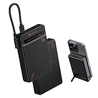 Portronics Chyro – 15W MagSafe 10K Power Bank with Stand offers fast wireless charging, sleek design, and a built-in stand for convenience. Perfect for on-the-go charging of your devices.