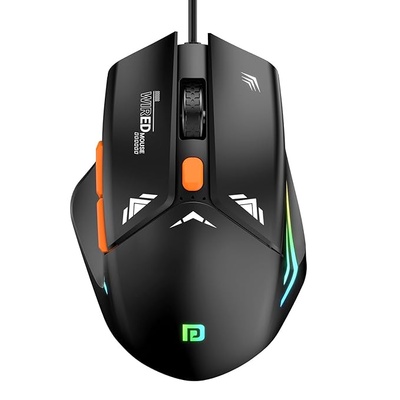 Portronics Vader Wired Gaming Mouse with 6 Buttons, Thumb Support, Adjustable DPI (6400 Max), RGB Light Effects, Ergonomic Design, 1.5 m Long USB Cable for Laptop & PC Portronics Vader Wired Gaming Mouse with 6 Buttons, Thumb Support, Adjustable DPI (6400 Max), RGB Light Effects, Ergonomic Design, 1.5 m Long USB Cable for Laptop & PC