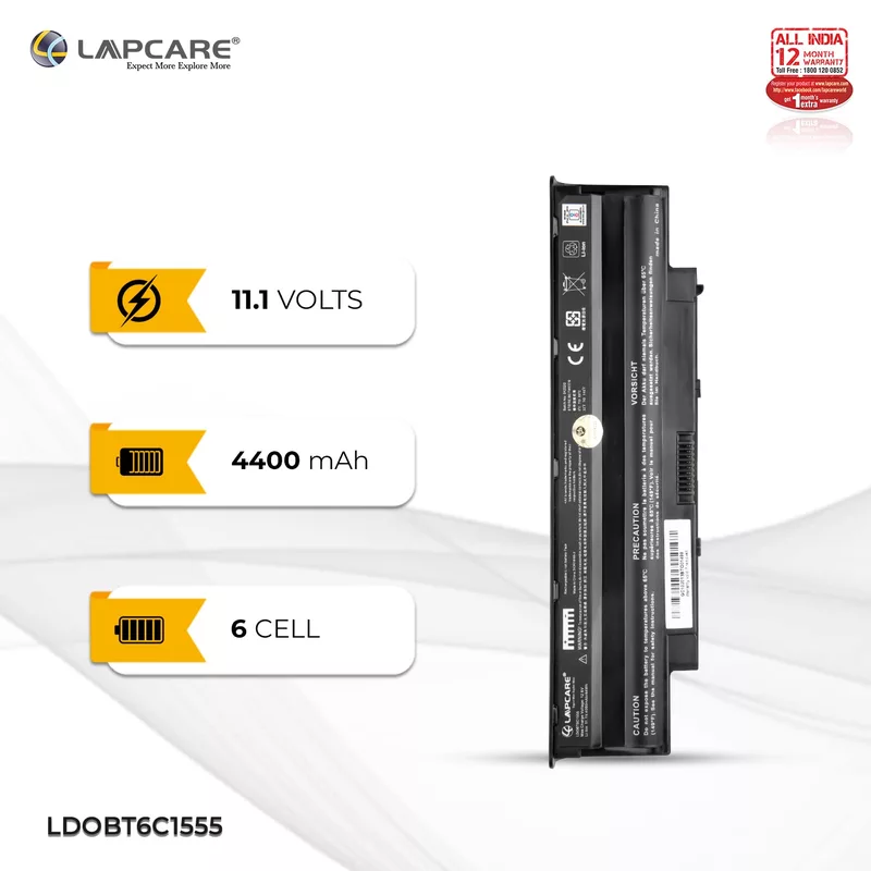 Dell N5110 Laptop Battery: High-quality replacement for Inspiron N5110. 6-cell lithium-ion, 5200mAh capacity, delivers dependable power. Simple installation, meets OEM standards.