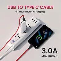 Portronics 2109 Silklink Lightning Cable – 3A USB-A to Lightning | Soft Silicon Cable | 1M | Red