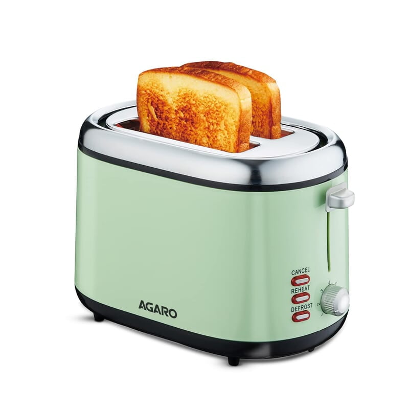 AGARO Royal 2 Slice Stainless Steel Pop Up Toaster 850W