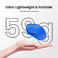 Portronics Toad 31 Wireless Mouse – 2.4GHz Connectivity | USB Receiver | 10m Working Distance | Ergonomic Design | Adjustable DPI | Auto Power Saving | Laptop & PC Compatible | Blue