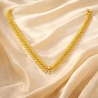Impon Gold Plated Leaf Design Necklace for Women | Traditional Lightweight Gold Finish Chain | Elegant Daily Wear Jewelry