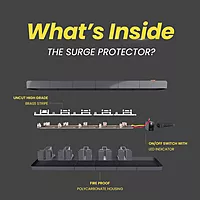 Lapcare LAPEX‑303 Surge‑protected extension board: 3 universal sockets, 3 USB ports (2.1 A), LED switch & mobile phone stand—safe charging.
