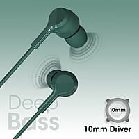 Zebronics Zeb-BRO PRO in Ear Wired Stereo Earphones with Mic, 3.5mm Audio Input Jack, 10mm Drivers, in-Line Mic, 1.2 Metre Cable