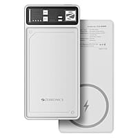 ZEBRONICS MW61 Wireless Power Bank, 10000 mAh, Rapid Charge, Built-in Wireless Charging Pad, Outputs - 22.5W Wired | 15W Wireless, Type C PD 3.0, LED Indicator