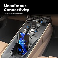 Portronics 17W Triple Output Car Charger 3.4A USB Adapter for Cars & Mobile Phones Black