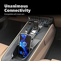 Portronics POR 10038 17W 3.4A Car Charger with 3 USB Ports & 3-in-1 Cable