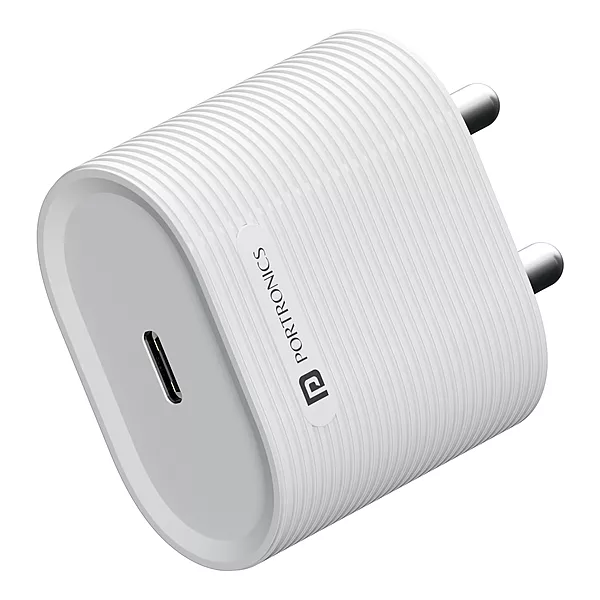 Portronics Adapto 35G 35W GaN Charger – 1 Type-C Port, No Cable Included