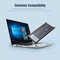 Dell 7579 laptop battery offers reliable performance with a capacity of 42Wh. It ensures long-lasting power for your device, making it ideal for work and entertainment on the go.