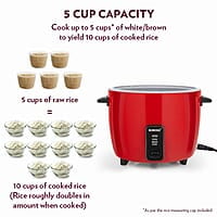 Borosil Pronto Dual 1.8 L Electric Rice Cooker with 2 Pot | 700W, Keep Warm Feature with Indicator Display, Anti Skid Rubber Feet | Cook & Boil Noodles, Rice, Upma, Idli, Dhokla | 2 Years Warranty