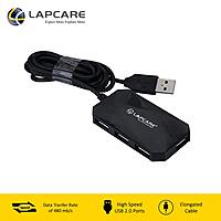 Lapcare LHB-018+ offers 4 USB 2.0 ports for easy connectivity—ideal for expanding laptops and PCs with reliable performance.