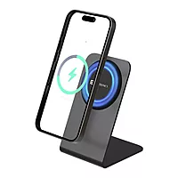 Portronics Flux 2 – 15W Qi2 Wireless Charger for iPhone 16–12, sleek design, fast charging, compatible with Qi-enabled devices, lightweight, portable, perfect for home and office use.