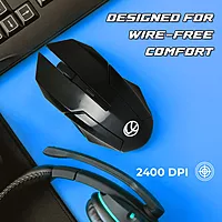 Lapcare Speedy LWM‑666 wireless mouse: 2.4 GHz connection, up to 2400 DPI, 3M click life, 10 m range, AA battery & 1‑year warranty.