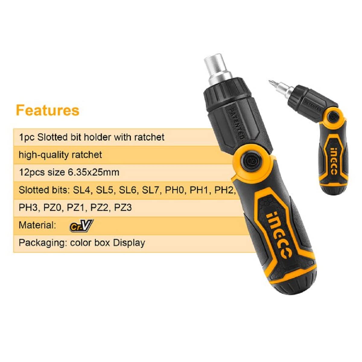 INGCO 13 In 1 Ratchet Screwdriver Set AKISD1208 INGCO 13 In 1 Ratchet Screwdriver Set AKISD1208