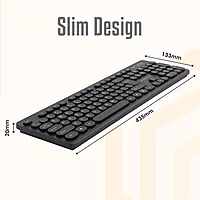 Zebronics K24 Wired Keyboard – 104 Keys, USB, Ergonomic Design, Multimedia Keys, Durable Build, Plug and Play, Ideal for Home and Office Use, Comfortable Typing Experience, Sleek Black Finish.