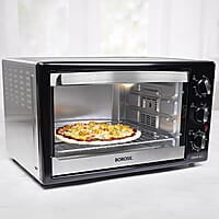 Borosil Prima 42 L Oven Toaster & Grill, Motorised Rotisserie & Convection Heating, 6 Heating Modes, Silver Top & Chrome Front