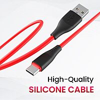 Portronics Silklink – 3A USB to Lightning Cable, Red. Fast charging and data transfer, durable design, tangle-free, compatible with all Lightning devices. Perfect for everyday use!