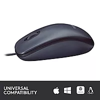 Open Box Logitech B100 Wired Optical Mouse  (USB, Black)