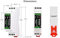 Waveshare Rail-mount TTL ToRS485 Galvanic isolatedConverter, Multi-IsolationProtection