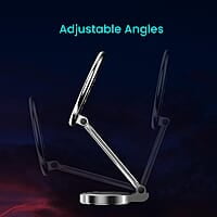 Portronics Mogun 3 Magnetic Car Phone Holder with 360° Rotation Base, Strong Magnets Metal Alloy Build