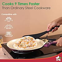 Wonderchef Bellagio Dosa Tawa 28 cm Non-Stick Ceramic Coating  mm Thickness