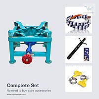 Single Burner Commercial Iron Gas Stove Bhatti for Kitchens and Stalls | High-Pressure Canteen Chulha