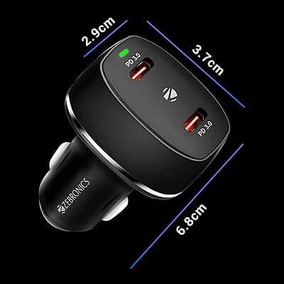Zebronics CC60 Car Charger 60W Zebronics CC60 Car Charger 60W