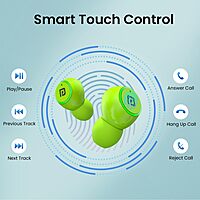 Portronics Twins S13 – TWS Earbuds, 24H Playtime, Green. Enjoy seamless connectivity, rich sound quality, and a stylish design. Perfect for music lovers and on-the-go lifestyles.