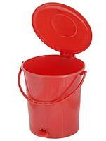 Multicolour Plastic Dustbin Garbage Bin with  10 Liters Pedal