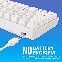 Portronics Hydra 10 Bluetooth + Wireless Keyboard –Rechargeable | White | 1 Year Warranty