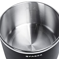Faber 1.2 Liter Multi Cooker with 700 watt, FMC 1.2 BK, Black, Small, (MC 1.2L) - Stainless Steel, Outer Lid