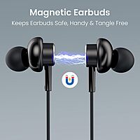 Portronics Conch Sigma A – 3.5mm Earphones with Mic, sleek black design, high-quality sound, comfortable fit, perfect for music and calls, durable build, ideal for everyday use.