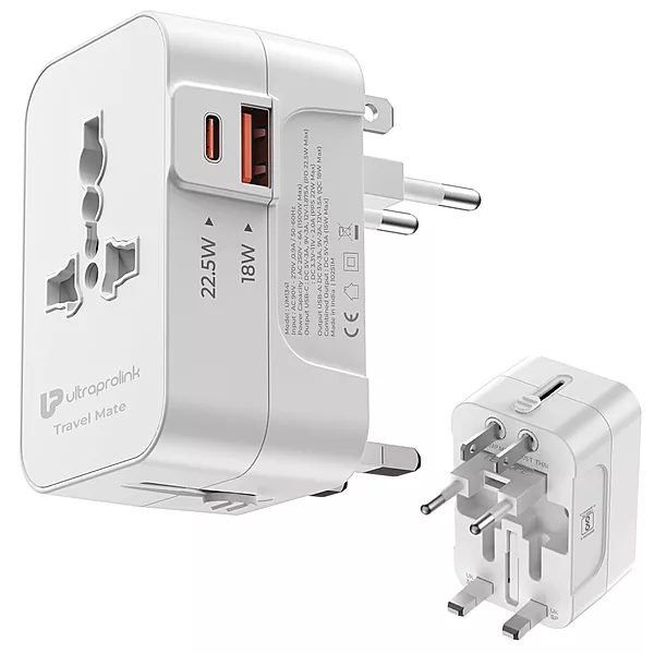 UltraProlink UM1341 - World Travel Adapter & 2 USB Charger