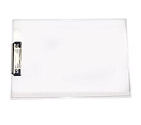Transparent Exam Board with Side Rulers & Clip (Pack of 1 Pc),