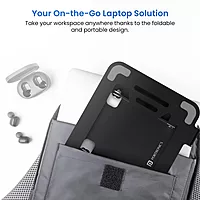 Portronics K3 Pro Laptop Stand – Black, Adjustable, Ergonomic & Portable