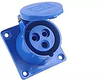 16A Industrial Panel Mount Type Socket - 3 Pin