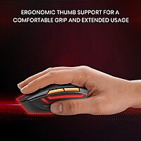 Portronics Vader Max Wireless Mouse – Dual Mode BT 5.3 & 2.4GHz | 2400 DPI | Black | 1 Year Warranty