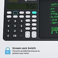 Portronics RuffPad CALC 2 LCD Writing Tablet (POR 2371) – 14.4cm Re-Writable Pad with Calculator