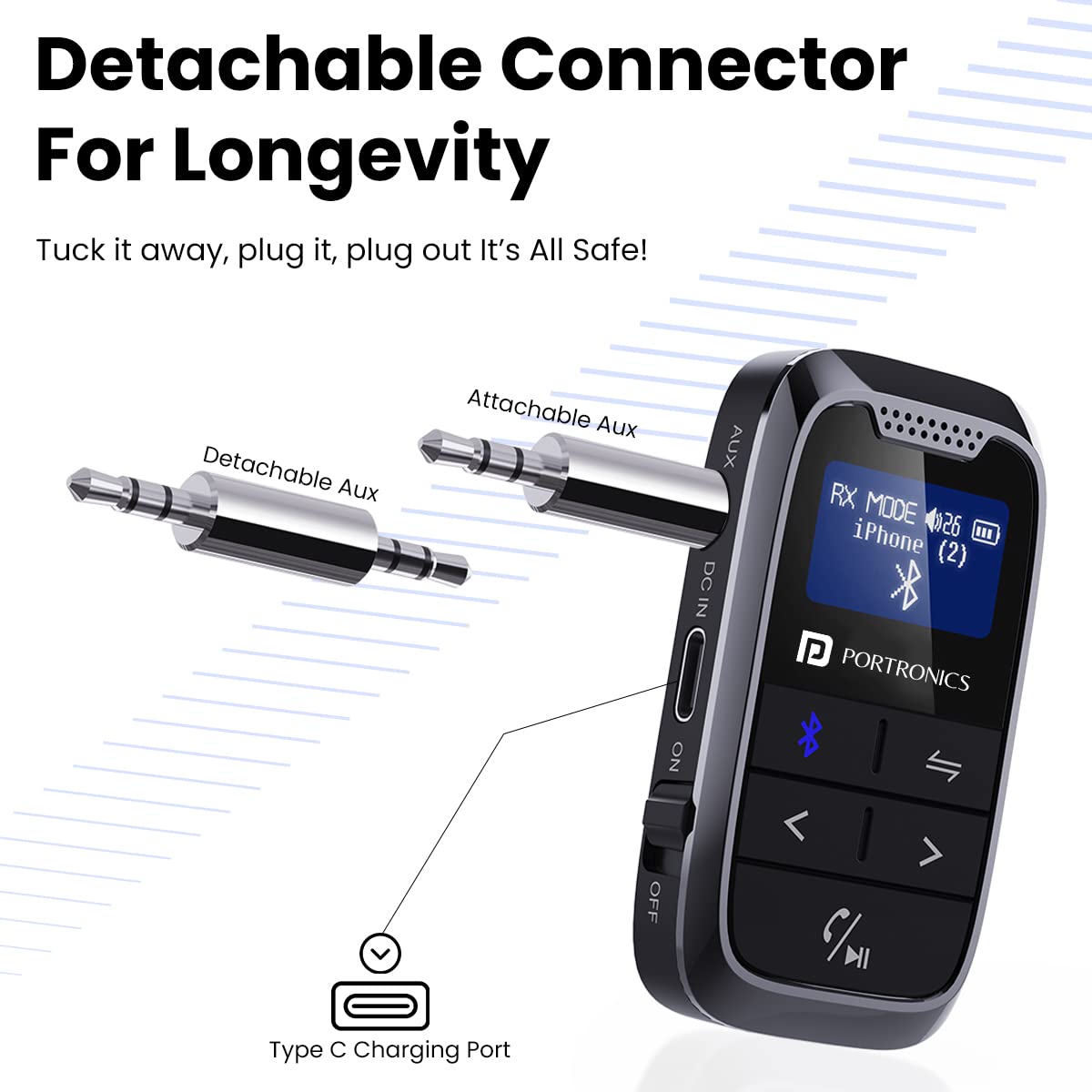 Portronics Auto 18 Smart Audio Connector