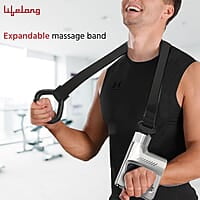 Lifelong Massage Gun - Full Body Massager - Percussion Gun Machine with Threaded Belt for Deep Tissue Muscle Massage