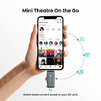 Portronics Mport 30 Card Reader – USB Type C & A Hub Adapter | SD & Micro SD Support | Grey