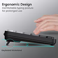 Portronics Key11 Grey Combo | Bluetooth 5.3, USB Connectivity, Type-C Charging | Sleek Design, Ergonomic Keys, Long Battery Life | Perfect for Home and Office Use | Reliable Performance.