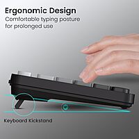 Portronics Key11 Grey Combo | Bluetooth 5.3, USB Connectivity, Type-C Charging | Sleek Design, Ergonomic Keys, Long Battery Life | Perfect for Home and Office Use | Reliable Performance.