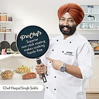 Borosil ProChef Non-Stick Aluminum Flat Tawa 25 cm | Gas Stove Compatible, Thick Uniform Body for Even Heating, Dishwasher Safe | 5 Layer Nonstick Coating, PFOA Free | 1 Year Warranty | Blue