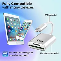 EVM CR-004 Lightning to SD + TF Card Reader