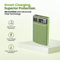 Portronics Mini 10K – 22.5W Nano Power Bank, compact design, LED indicator, fast charging, Type-C input/output, lightweight, perfect for travel, reliable power source for devices on the go.