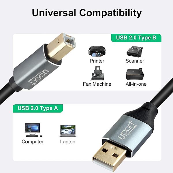 Uport 10M USB 2.0 Active Printer Cable – Premium quality, ensures reliable data transfer for printers. Ideal for long distances, supports high-speed connections. Durable and flexible design.