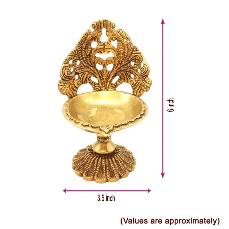 Brass Designing Diya/Vilakku for Home,Temple Pooja
